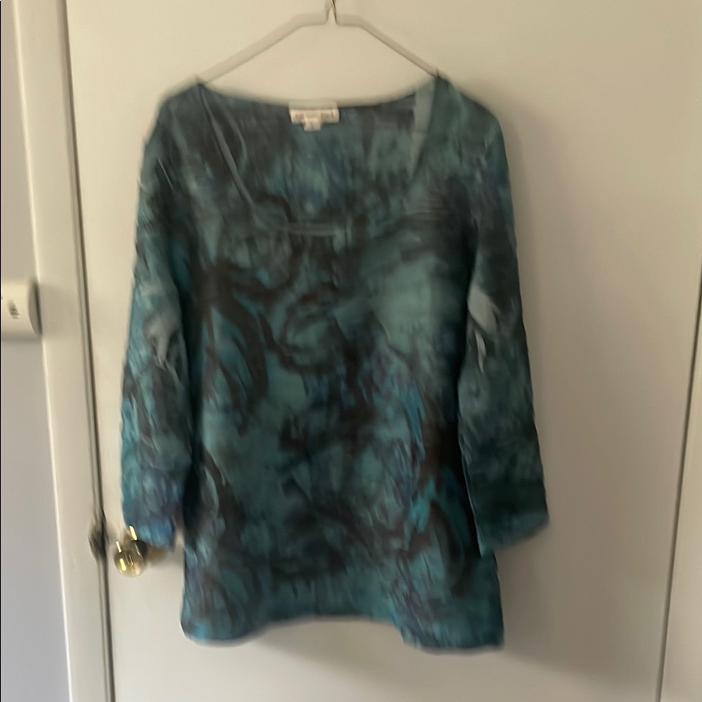 Coldwater Creek Teal Long Sleeve Top